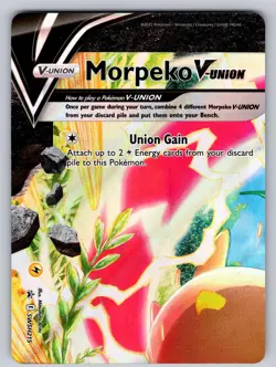 Morpeko V-Union SWSH215 Holo Promo Sword & Shield Promo Pokemon NM - LP - Image 1