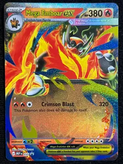Mega Emboar ex MEP 035 Holo Mega Evolution Promo Pokemon NM - Image 2