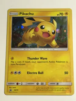 Pokemon TCG Pikachu SM76 Cosmos Promo ‘moon Swirl’ - Bleed MP ✨ - Image 1