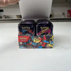 Pokemon TCG Mega Heroes 10 Sealed Mini Tins Display Case New & Unsealed - Image 3