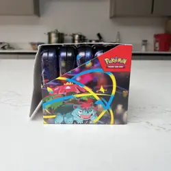 Pokemon TCG Mega Heroes 10 Sealed Mini Tins Display Case New & Unsealed - Image 5