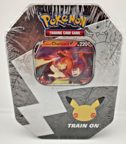 Pokemon TCG 25th Anniversary Celebrations Tin Lance's Charizard V New Sealed 820650809880 - Image 1