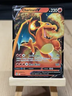 Pokemon Charizard V 017/172 Brilliant Stars Ultra Rare Holo 220 HP TCG NM - Image 1