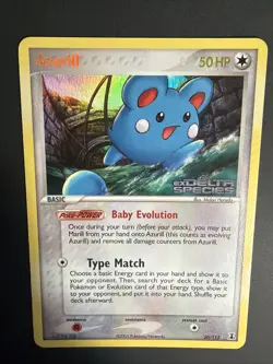 2005 Pokemon TCG Azurill Ex Delta Species Revwrse Holo Stamped 20/113 LP/NM - Image 3