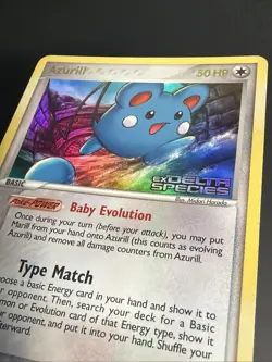 2005 Pokemon TCG Azurill Ex Delta Species Revwrse Holo Stamped 20/113 LP/NM - Image 5