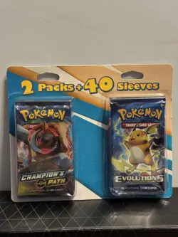 Pokemon TCG 2 Pack + Sleeves XY Evolutions And Champions Path - Image 1