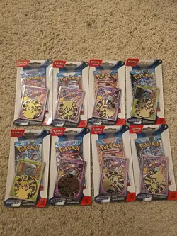 Lot Of 8 Packs: Pokemon TCG Paradox Rift Checklane Blister Booster Packs - Image 1