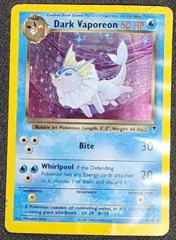 Vintage Dark Vaporeon 9/110 | Pokemon Legendary Collection Holo Water Damage - Image 1