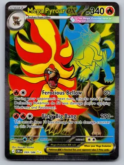 Mega Pyroar ex 099/086 Ultra Rare Chaos Rising Near Mint - Image 1