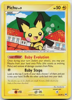 Pichu 25/99 Rare Arceus Pokemon Moderately Played - Image 1