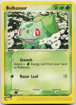 Bulbasaur 39/95 Common Team Magma vs Team Aqua Pokemon Damaged - Image 1