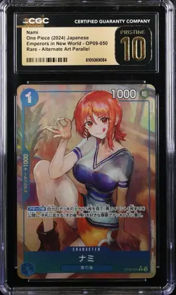2024 ONE PIECE JAPANESE EMPEROR IN NEW WORLD NAMI ALT OP09-050 CGC 10 PRISTINE - Image 1