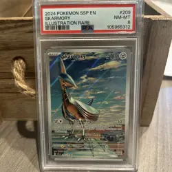 Pokemon 2024 SSP en Skamory Illustration Rare Card #209, PSA 8. - Image 1
