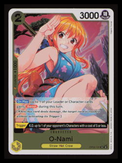 O-Nami OP06-101 R One Piece CCG Character Card OP06: Wings of the Captain NM - Image 1