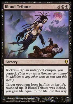 Blood Tribute - Damaged / Poor MTG Zendikar - Image 1