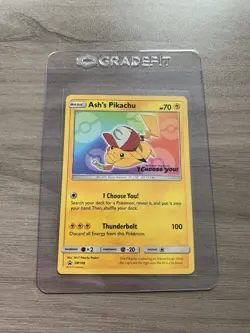 Ash's Pikachu SM108 Black Star Promo - Pokemon Card TCG - Image 1