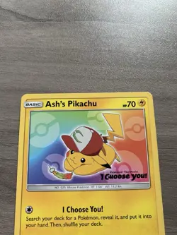 Ash's Pikachu SM108 Black Star Promo - Pokemon Card TCG - Image 3