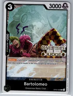Bartolomeo (Judge Pack Vol. 3) OP04-089 English - One Piece Card - NM - Image 1