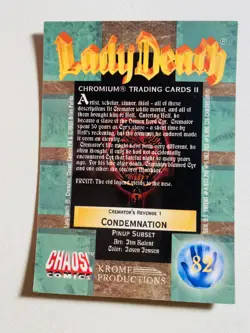 1995 LADY DEATH #82 CONDEMATION CHROMIUM NM-MT CARD - Image 2