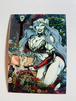 1994 LADY DEATH #37 HOLIDAY WISHES CHROMIUM NM-MT CARD - Image 1