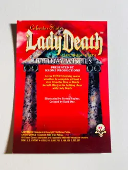 1994 LADY DEATH #37 HOLIDAY WISHES CHROMIUM NM-MT CARD - Image 2