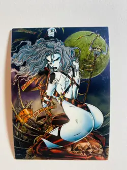 1995 LADY DEATH #66 THE BOOKS OF APOCRYPHA CHROMIUM NM-MT CARD - Image 1
