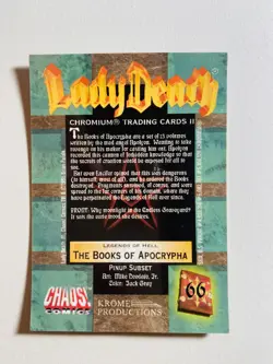 1995 LADY DEATH #66 THE BOOKS OF APOCRYPHA CHROMIUM NM-MT CARD - Image 2