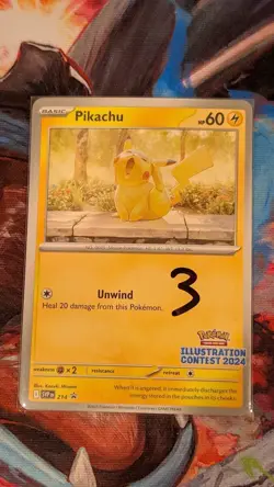 Pikachu 214 Illustration Contest 2024 Sv: Scarlet & Violet Promo Cards - Image 2