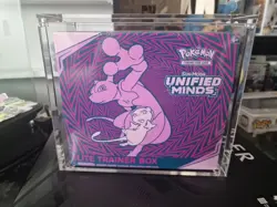 Pokemon Sun And Moon Unified Minds Elite Trainer Box Sealed In Acrylic Case - Image 1