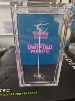 Pokemon Sun And Moon Unified Minds Elite Trainer Box Sealed In Acrylic Case - Image 2