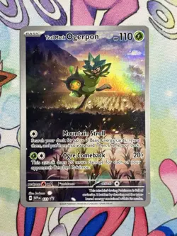 Teal Mask Ogerpon Pokemon SVP 123 Full Art Illustration Rare Black Star Promo NM - Image 1