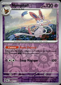 Carte Pokemon REVERSE Nymphali 040/131 PRE SV8.5 Evolutions Prismatiques FR NEUF - Image 1