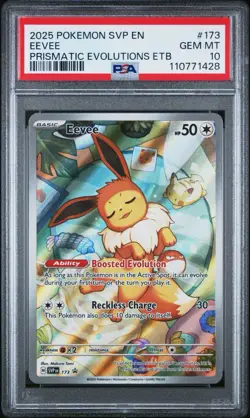 PSA 10 EEVEE 173 POKEMON 2025 SVP EN-SV BLACK STAR PROMO - Image 1