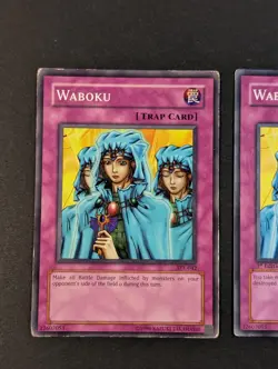 Yugioh TCG - 2x Waboku - SYE-042 Unl LP - SDZW-EN036 1st MP - Vintage 2004/2008 - Image 4