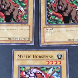 Yugioh TCG - 3x Mystic Horseman - MRD-076 - LP/NM - 1st - Vintage Metal Raiders - Image 3