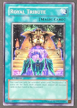 Yugioh TCG- 1x Royal Tribute - PGD-091 - MP - 1st Edition - Vintage 2003 Common - Image 1