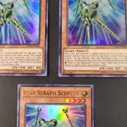 Yugioh TCG - 3x Star Seraph Scepter - DUPO-EN060 - 1st Ed - Ultra Rare - NM 2019 - Image 3