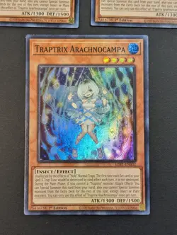Yugioh TCG - 3x Traptrix Arachnocampa - SDBP-EN002 - NM/LP - Super Rare 1st 202 - Image 4