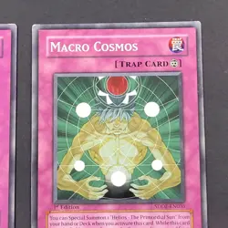 Yugioh TCG - 2x Macro Cosmos - SDDE-EN036 - LP/NM - 1st Ed - Common - Trap 2008 - Image 4
