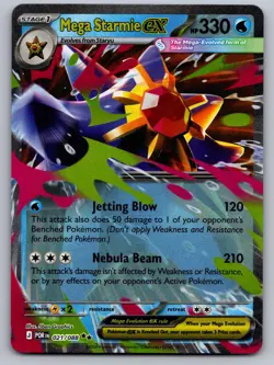 Mega Starmie ex 021/088 Double Rare Perfect Order Pokemon Holo Near Mint - Image 1
