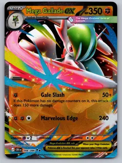 Mega Gallade ex 048/086 Double Rare Chaos Rising Pokemon Holo Near Mint - Image 1