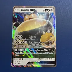 Pokemon Snorlax GX SM05 Sm Holo Light Play LP - Image 1