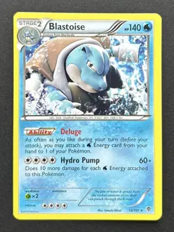 Pokemon Plasma Blast - Blastoise - Non Holo Rare 16/101 - MP - Image 1