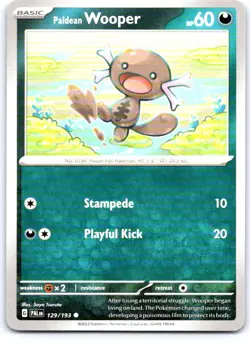 Paldean Wooper 129/193 Common Paldea Evolved Pokemon Near Mint - Image 1