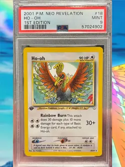 Ho-Oh Neo Revelation 1st Edition PSA 9 18/64 Pokemon 2000 Non Holo - Image 2