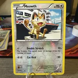 Meowth - 80/99 - Next Destinies Black & White Reverse Holo - Image 1