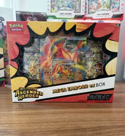 Pokemon Ascended Heroes Mega Emboar Ex Box Brand New Sealed - Image 1