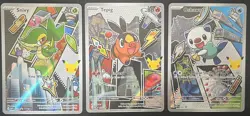 Pokemon First Partner Illustration Series 2 - Snivy 049, Tepig 050, Oshawott 051 - Image 1