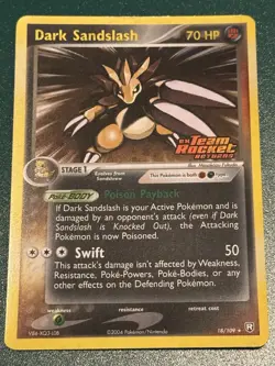 Pokemon TCG Dark Sandslash 18/109 Rare EX Team Rocket Returns English 2004 Holo - Image 2