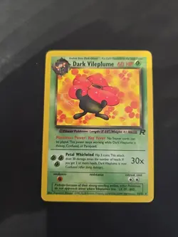 Pokemon Dark Vileplume 30/82 Non-Holo Card Team Rocket LP condition - Image 1